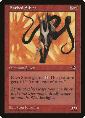 Barbed Sliver card from Tempest