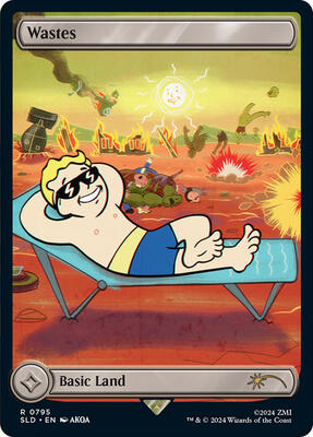 Wastes (795) - Full Art (Rainbow Foil) card from Secret Lair Drop Series