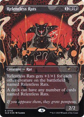 Relentless Rats (755) card from Secret Lair Drop Series