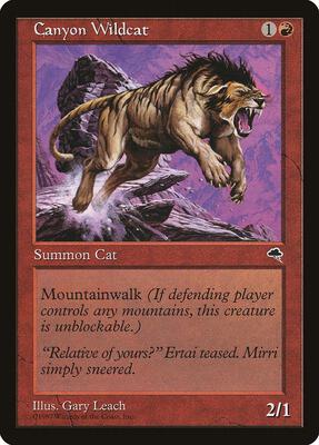 Canyon Wildcat card from Tempest
