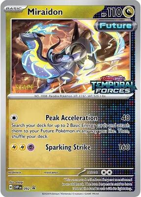 Miraidon - 092 (Prerelease) [Staff] card from SV: Scarlet & Violet Promo Cards