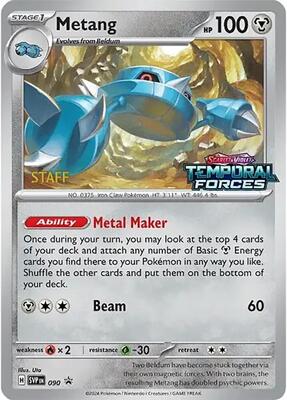 Metang - 090 (Prerelease) [Staff] card from SV: Scarlet & Violet Promo Cards