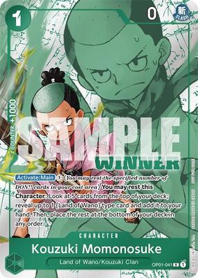 Kouzuki Momonosuke (Winner Pack Vol. 7) card from One Piece Promotion Cards