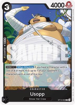Usopp card from Starter Deck 14: 3D2Y