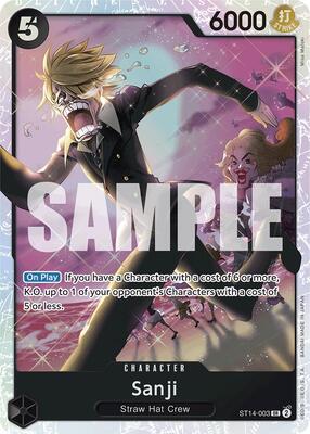 Sanji card from Starter Deck 14: 3D2Y