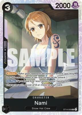Nami card from Starter Deck 14: 3D2Y