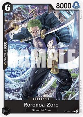 Roronoa Zoro card from Starter Deck 14: 3D2Y