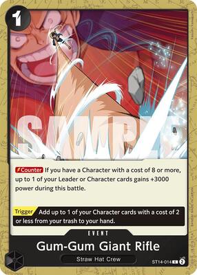 Gum-Gum Giant Rifle card from Starter Deck 14: 3D2Y