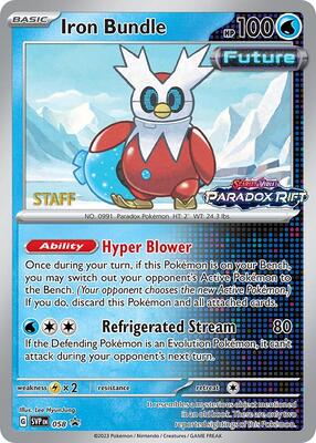 Iron Bundle - 058 (Prerelease) [Staff] card from SV: Scarlet & Violet Promo Cards