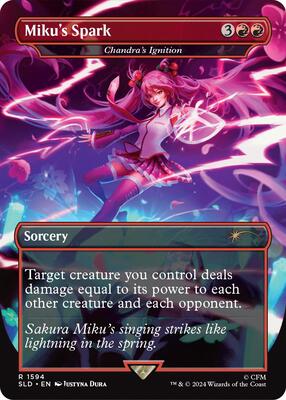 Miku's Spark - Chandra's Ignition card from Secret Lair Drop Series