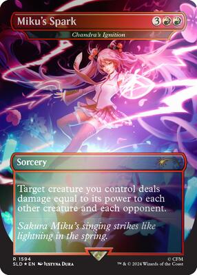 Miku's Spark - Chandra's Ignition (Rainbow Foil) card from Secret Lair Drop Series