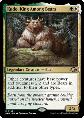 Kudo, King Among Bears card from Modern Horizons 3