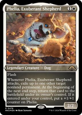 Phelia, Exuberant Shepherd (Foil Etched) card from Modern Horizons 3