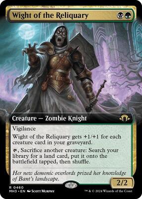 Wight of the Reliquary (Extended Art) card from Modern Horizons 3