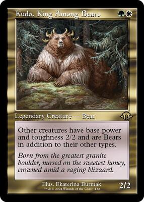 Kudo, King Among Bears (Retro Frame) card from Modern Horizons 3