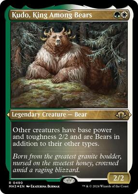 Kudo, King Among Bears (Foil Etched) card from Modern Horizons 3