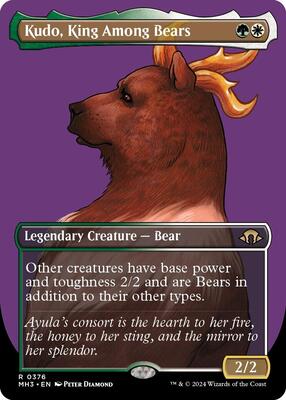 Kudo, King Among Bears (Borderless) card from Modern Horizons 3