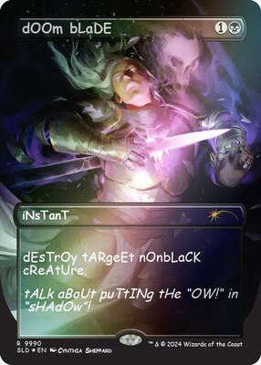 dOOm bLaDE (Rainbow Foil) card from Secret Lair Drop Series