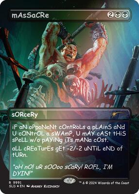 mAsSaCRe (Rainbow Foil) card from Secret Lair Drop Series