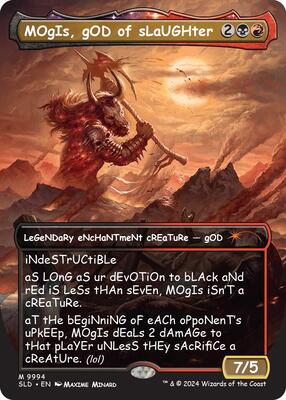 MOgIs, gOD of sLaUGHter (9994) card from Secret Lair Drop Series
