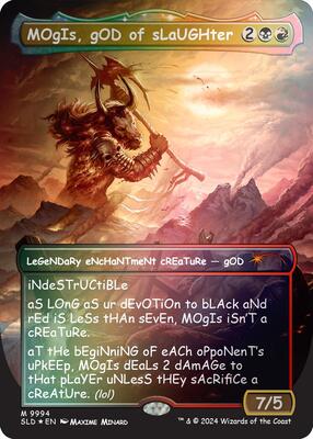 MOgIs, gOD of sLaUGHter (9994) (Rainbow Foil) card from Secret Lair Drop Series