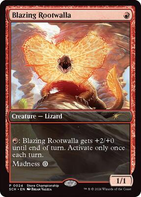 Blazing Rootwalla card from Game Day & Store Championship Promos