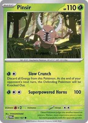 Pinsir - 003/167 card from SV06: Twilight Masquerade