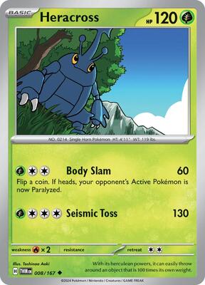 Heracross card from SV06: Twilight Masquerade