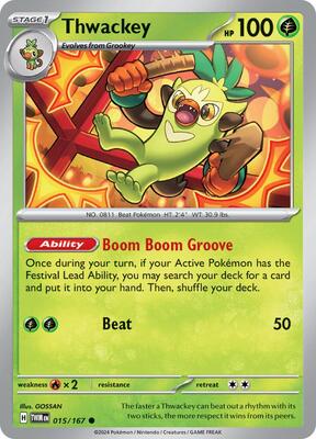 Thwackey card from SV06: Twilight Masquerade