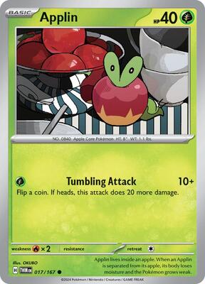 Applin - 017/167 card from SV06: Twilight Masquerade