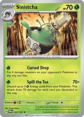 Sinistcha card from SV06: Twilight Masquerade