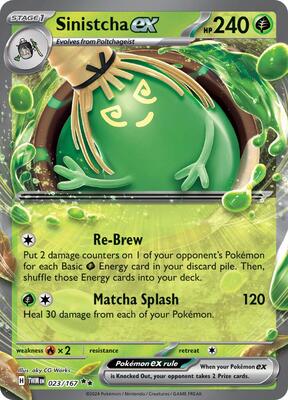 Sinistcha ex - 023/167 card from SV06: Twilight Masquerade