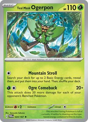 Teal Mask Ogerpon card from SV06: Twilight Masquerade