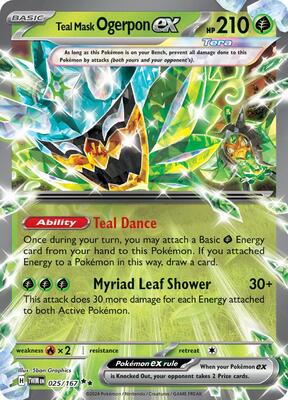 Teal Mask Ogerpon ex - 025/167 card from SV06: Twilight Masquerade