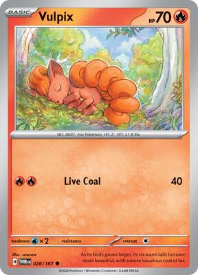 Vulpix card from SV06: Twilight Masquerade