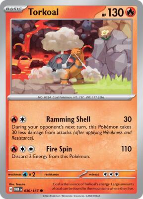 Torkoal - 030/167 card from SV06: Twilight Masquerade