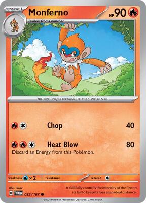 Monferno card from SV06: Twilight Masquerade
