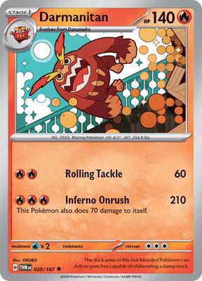 Darmanitan card from SV06: Twilight Masquerade