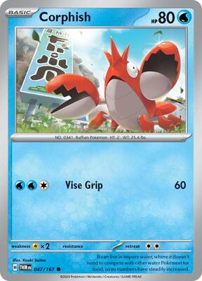 Corphish card from SV06: Twilight Masquerade