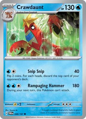 Crawdaunt card from SV06: Twilight Masquerade