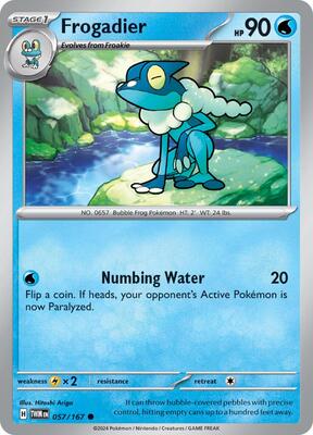 Frogadier card from SV06: Twilight Masquerade