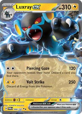 Luxray ex - 068/167 card from SV06: Twilight Masquerade