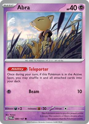 Abra card from SV06: Twilight Masquerade