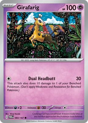 Girafarig card from SV06: Twilight Masquerade