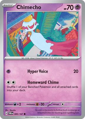 Chimecho - 085/167 card from SV06: Twilight Masquerade