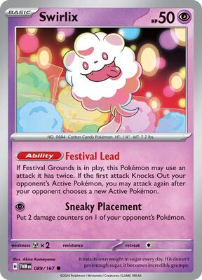 Swirlix card from SV06: Twilight Masquerade