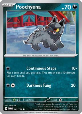 Poochyena card from SV06: Twilight Masquerade