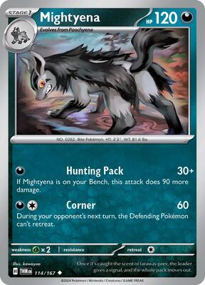 Mightyena card from SV06: Twilight Masquerade
