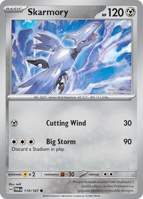 Skarmory card from SV06: Twilight Masquerade