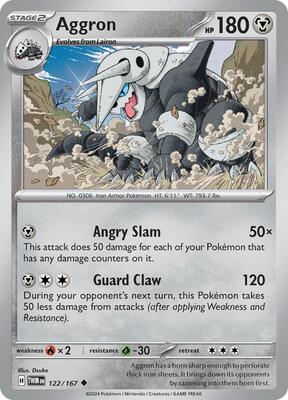 Aggron card from SV06: Twilight Masquerade